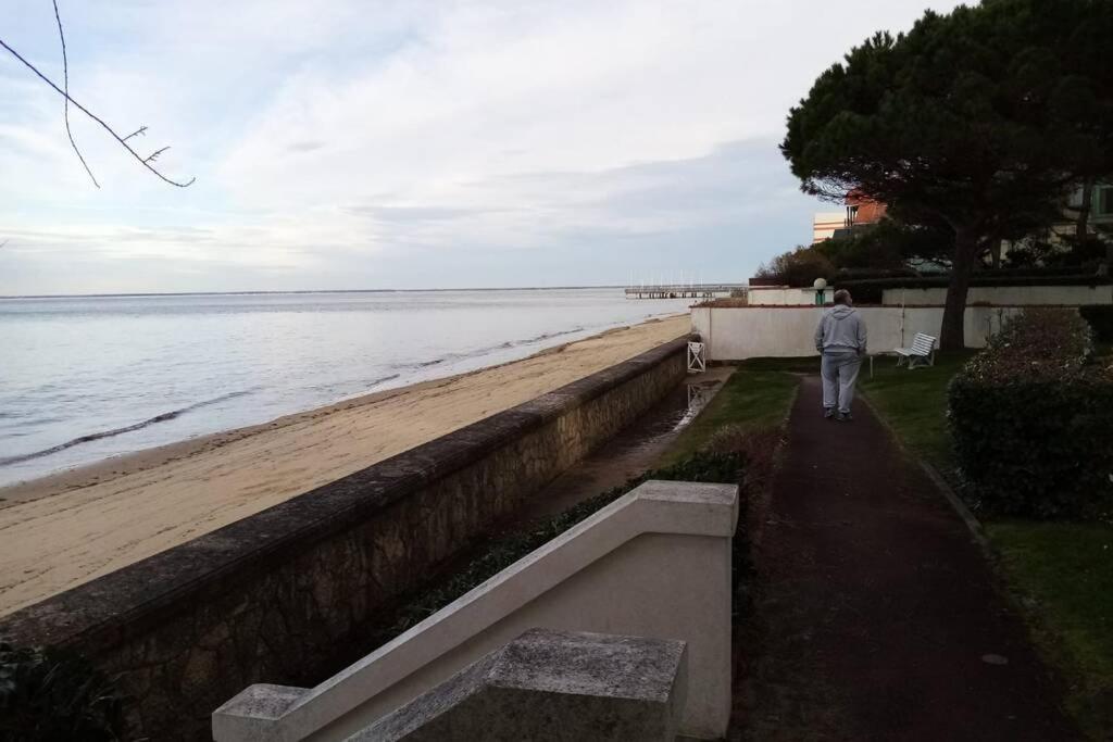 Appart Sur La Plage Pied Dans L Eau Avec Terrasse Jardin Vue Sur Le Bassin Depuis La Terrasse , Parking آركاشو المظهر الخارجي الصورة